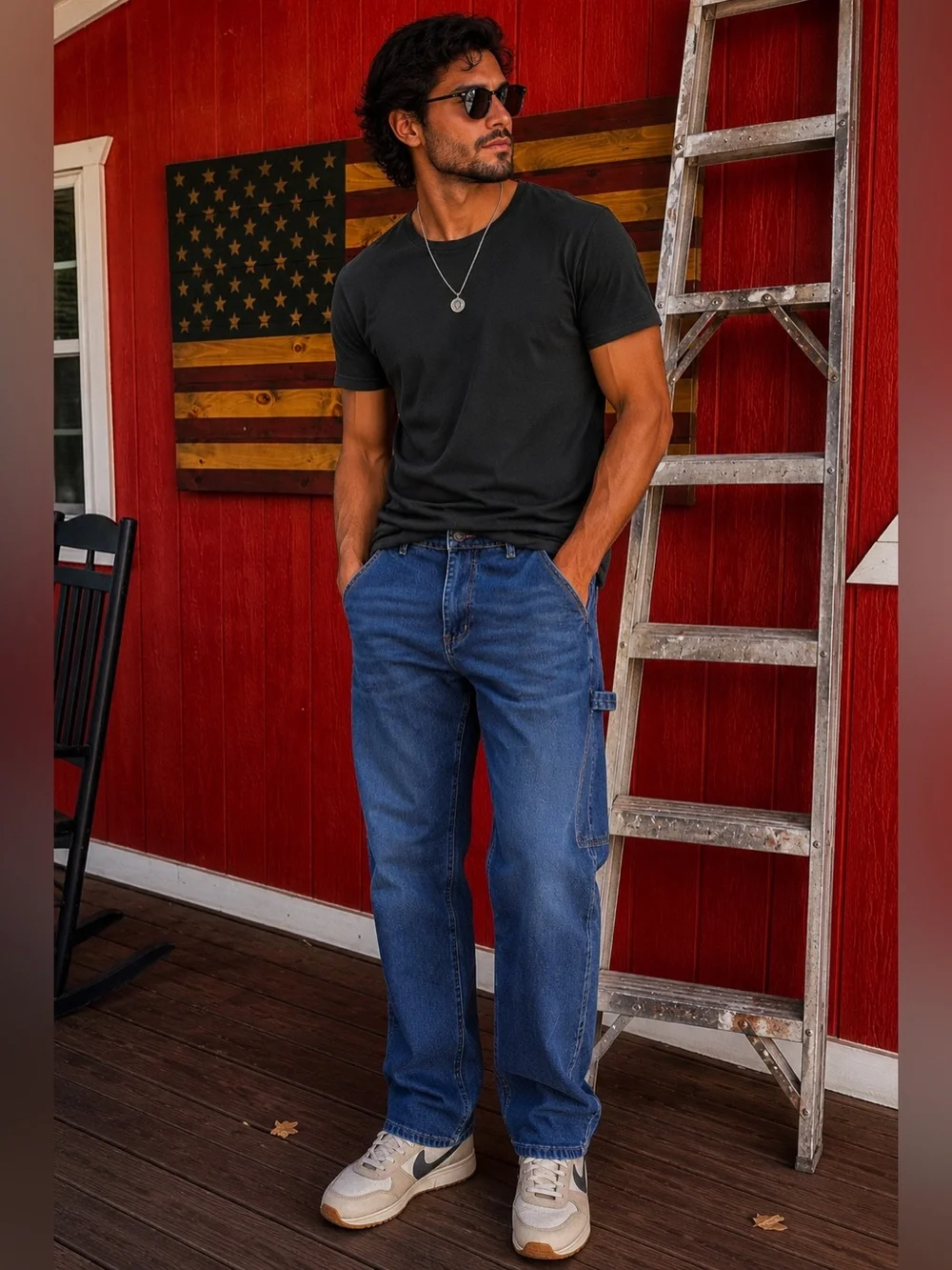Seven7 Relaxed Fit Carpenter Jeans – Men’s 32x30 – Medium Wash Denim – Utility